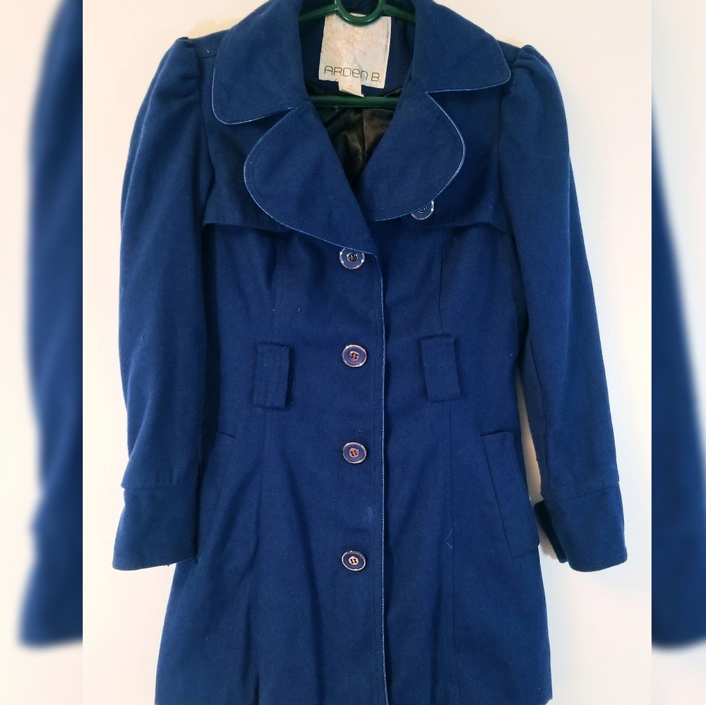 ARDEN B XS Wool Royal Blue Coat